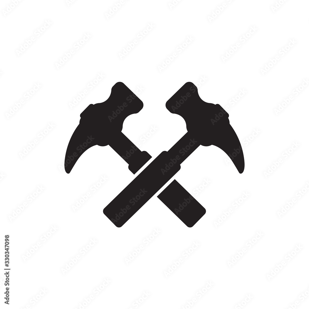 hammer vector icon in trendy flat design hammer vector icon in trendy flat design