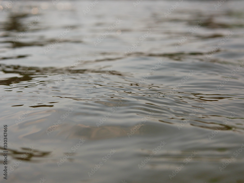 Close up and selective focus of flowing river surface Close up and selective focus of flowing river surface