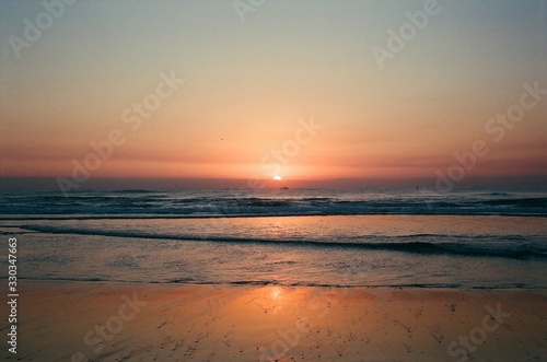 sunset on the beach