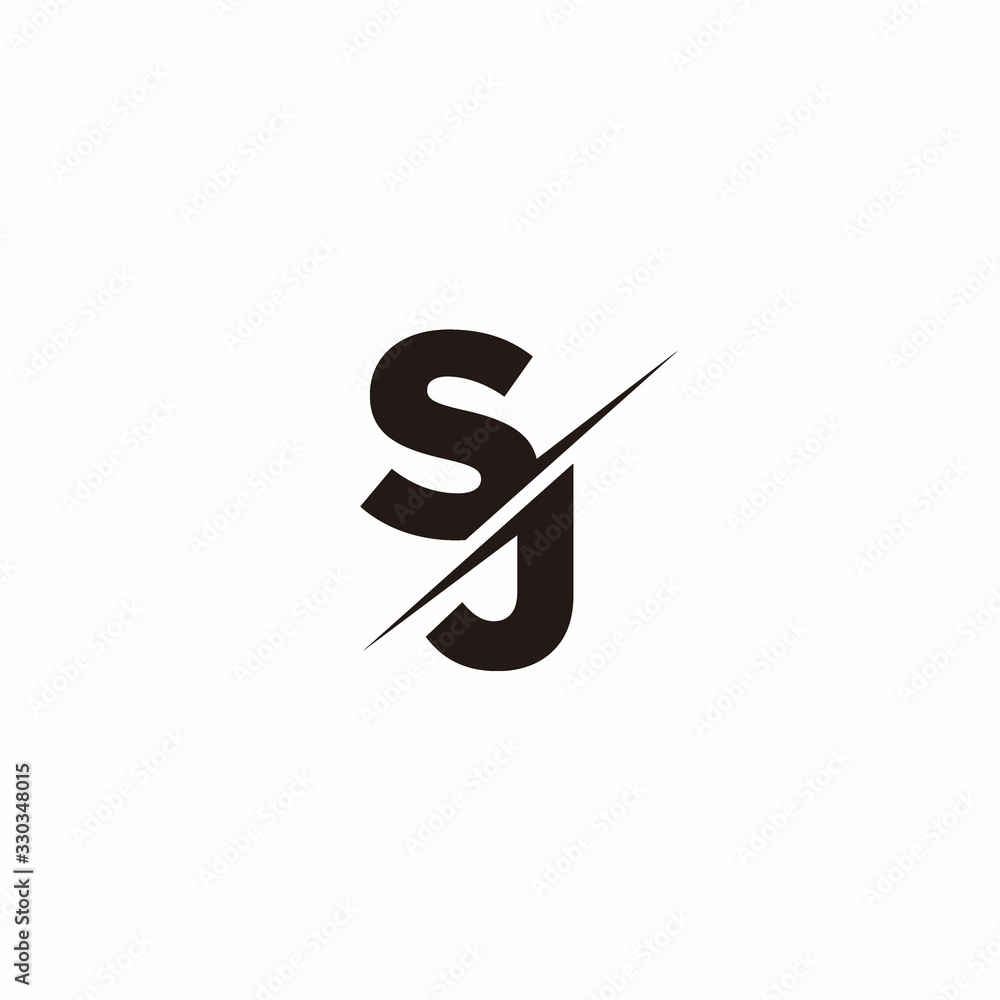 Fototapeta premium Logo Monogram Slash concept with Modern designs template letter SJ