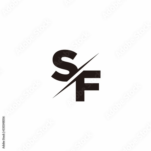 Logo Monogram Slash concept with Modern designs template letter SF