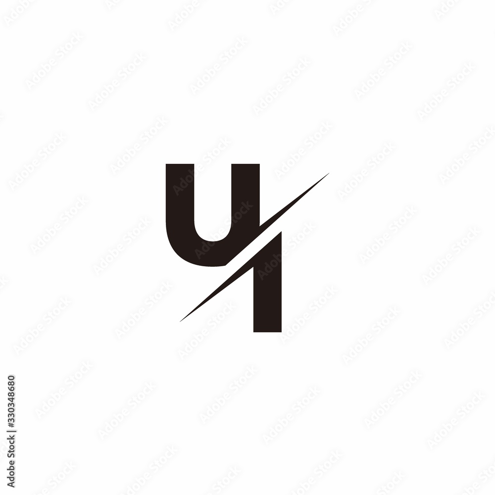 Logo Monogram Slash concept with Modern designs template letter UI