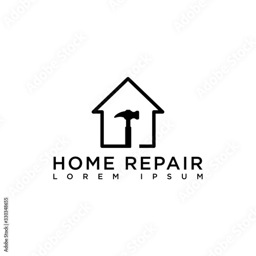 home repair vector logo template 
