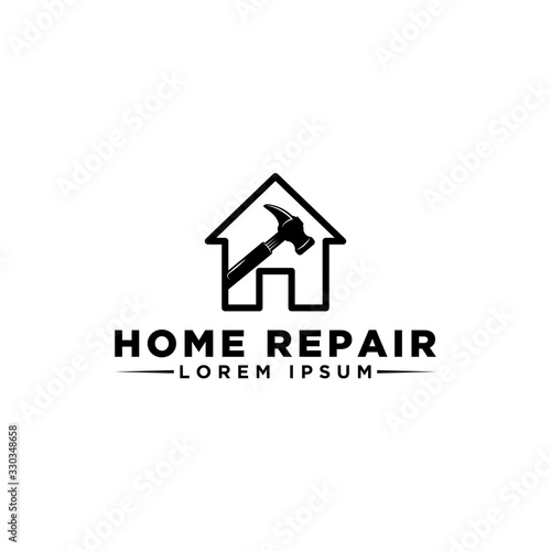home repair vector logo template 