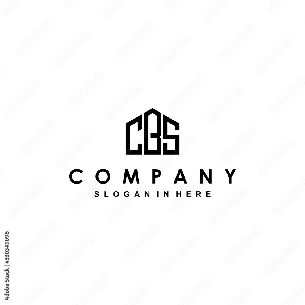 initial CBS logo for home real estate vector illustration Stock Vector ...