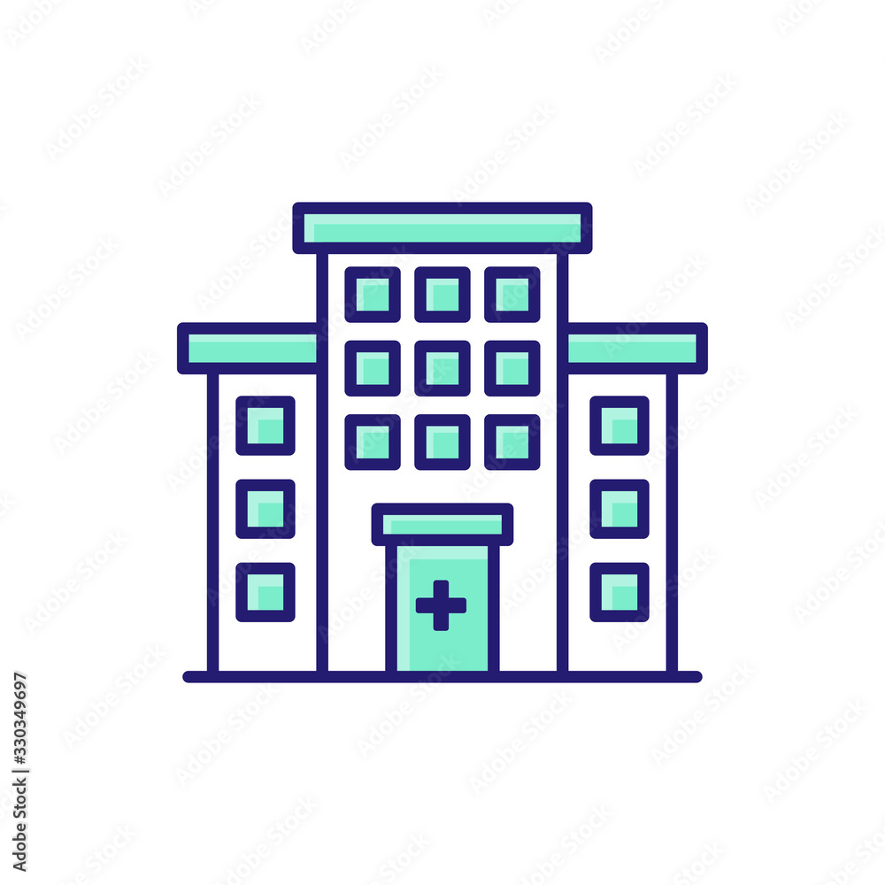 Hospital Indemnity Insurance icon Flat Vector Illustration. Hospital Indemnity Insurance icon Flat Vector Illustration.