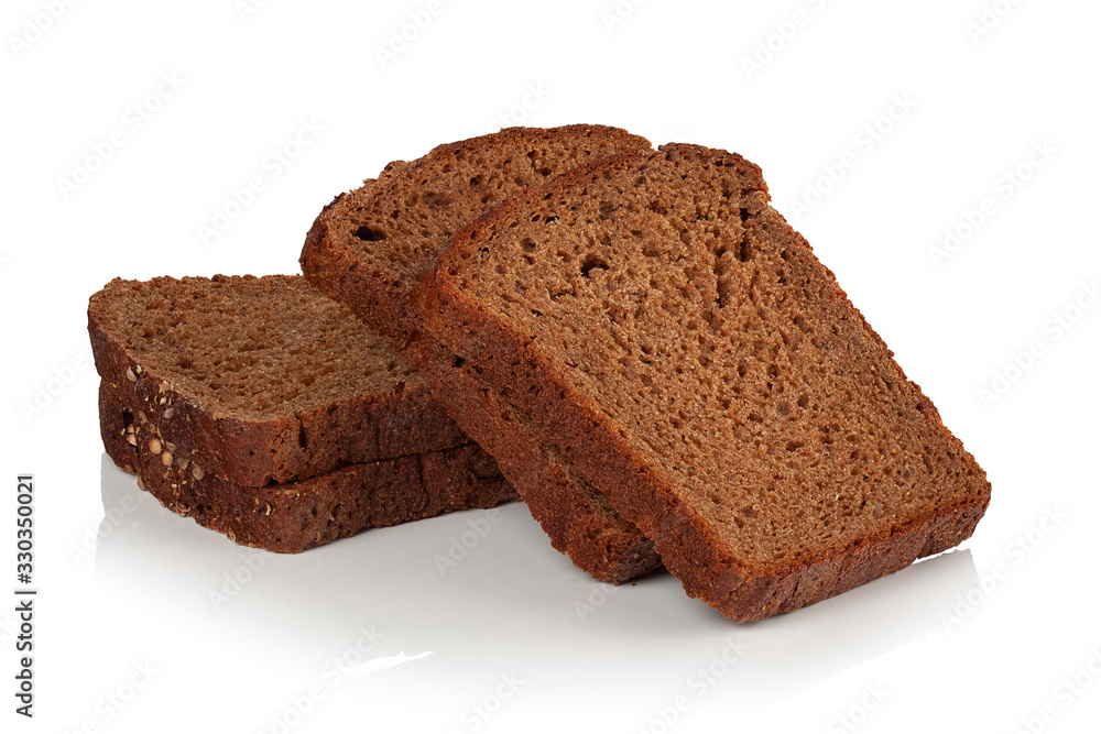 Four slices of rye bread Four slices of rye bread