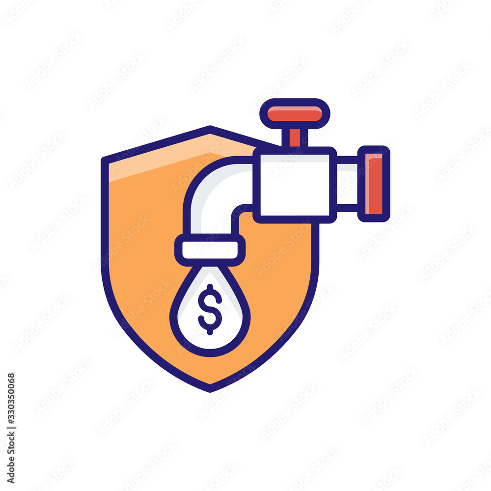 Stop loss Insurance icon Flat Vector Illustration. Stop loss Insurance icon Flat Vector Illustration.