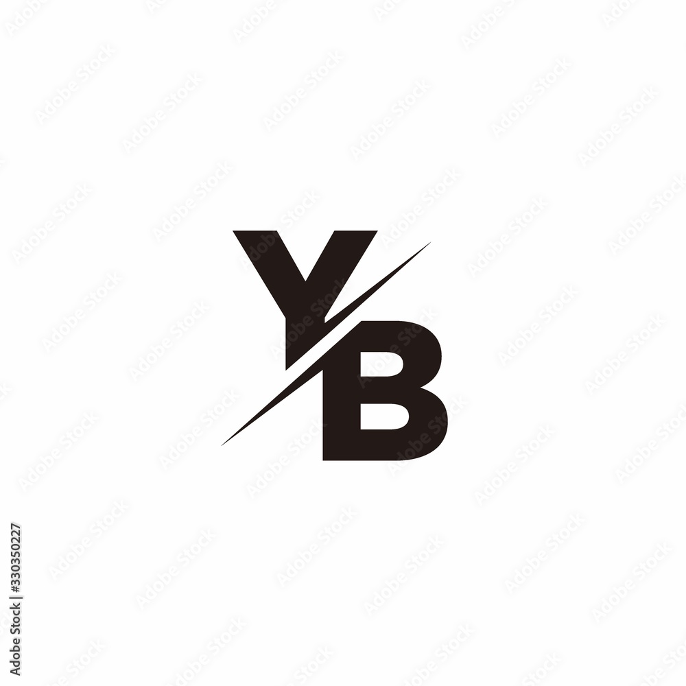 Obraz premium Logo Monogram Slash concept with Modern designs template letter YB