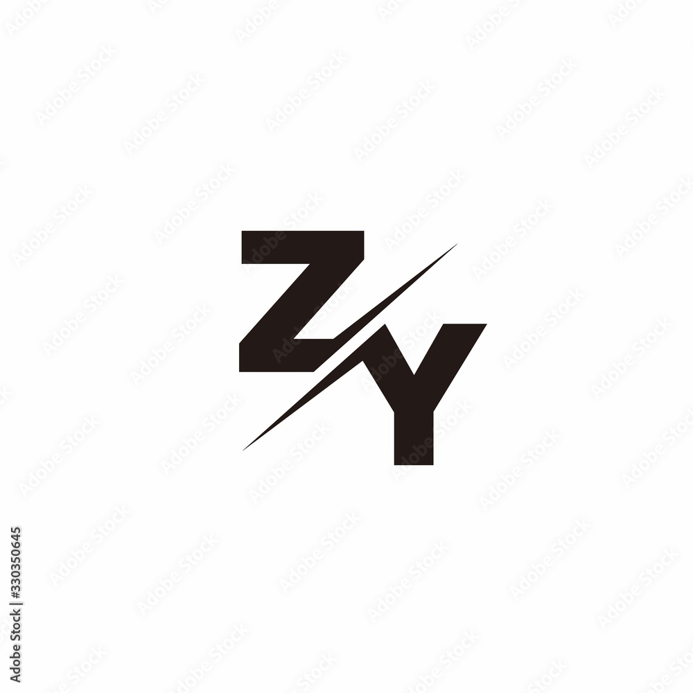 ZY Logo Letter Monogram Slash with Modern logo designs template ZY Logo Letter Monogram Slash with Modern logo designs template