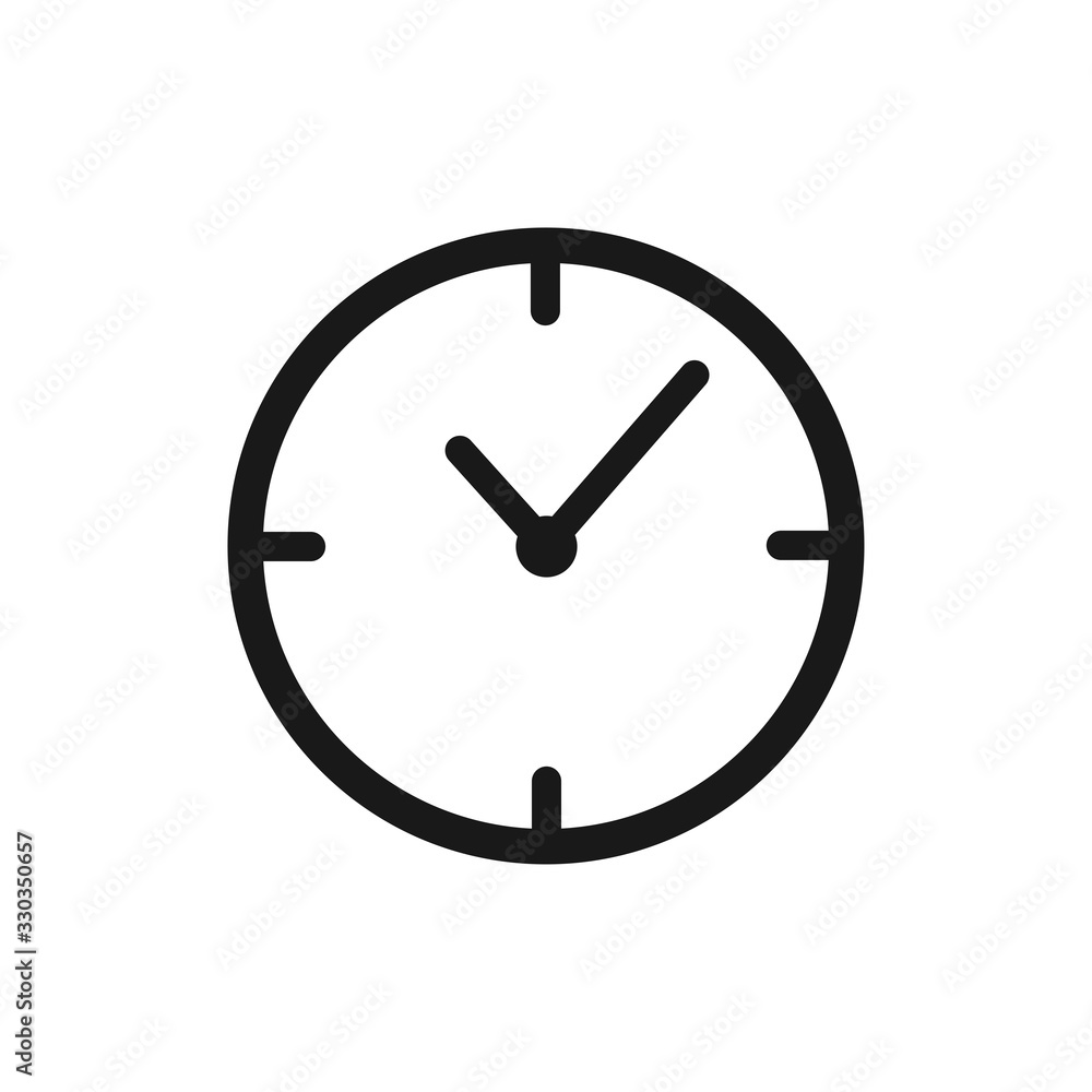 clock vector icon in trendy flat style clock vector icon in trendy flat style