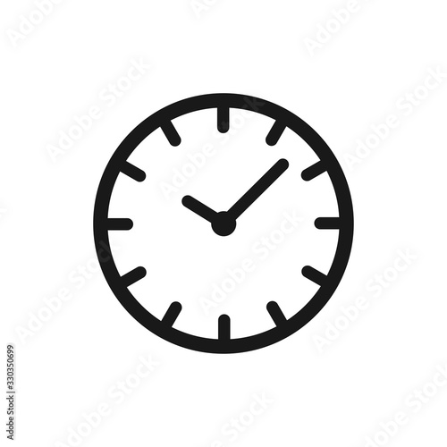 clock vector icon in trendy flat style