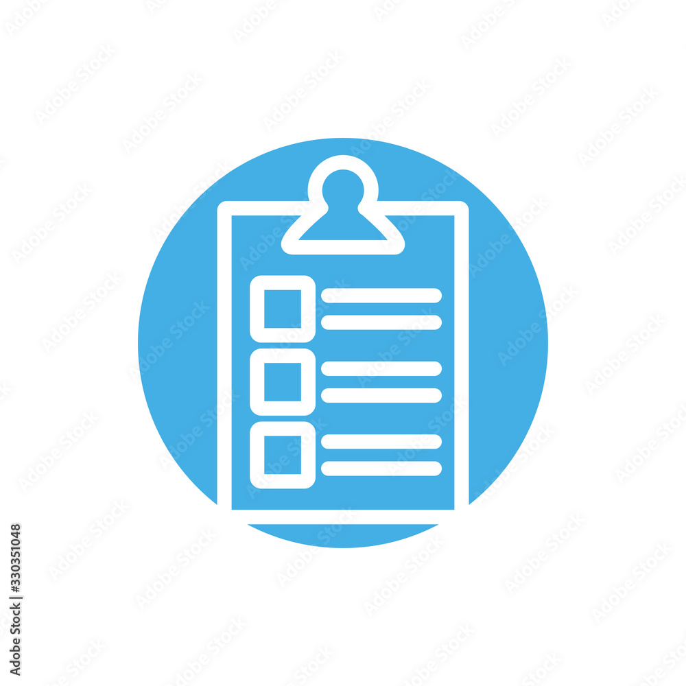 medical check list with document block style icon medical check list with document block style icon