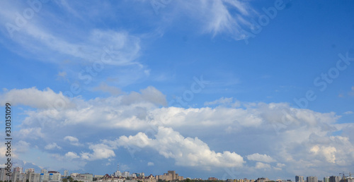  Blue clouds over the city