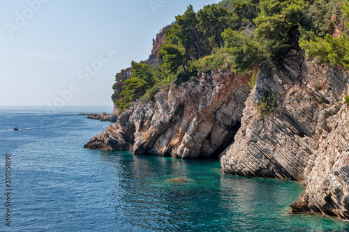 Rocks, forest and sea. Adriatic Sea