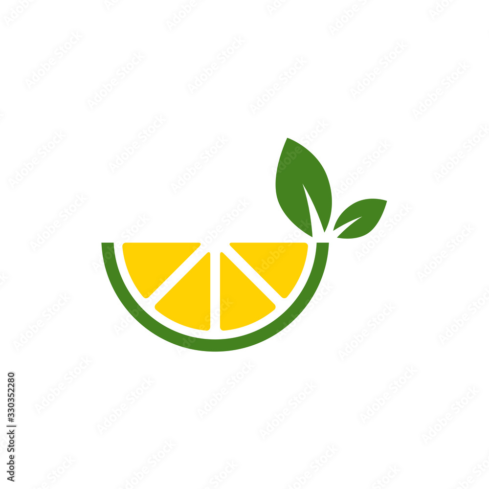Obraz premium lemon icon vector logo template
