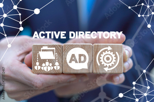Canvas Print Online Active Directory Service Shared Networking Data Concept.