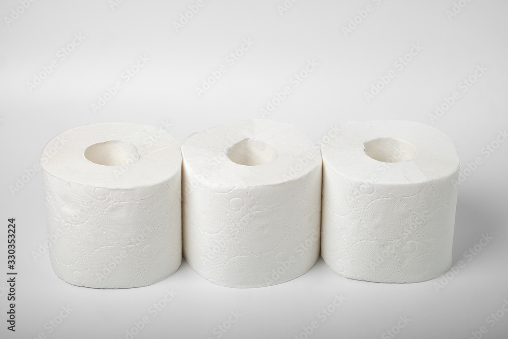 toilet paper close up isolated on white background toilet paper close up isolated on white background