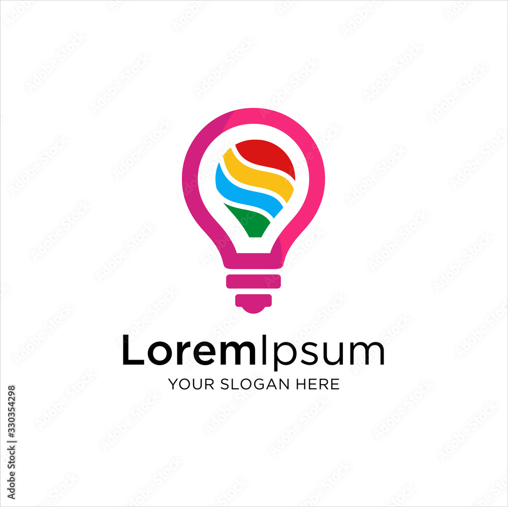 Bulb Logo Design Colorful. Creative light bulb logo ideas. Smart bulb tech logo icon, Modern icon vector graphic, Bulb digital logo technology Idea Bulb Logo Design Colorful. Creative light bulb logo ideas. Smart bulb tech logo icon, Modern icon vector graphic, Bulb digital logo technology Idea