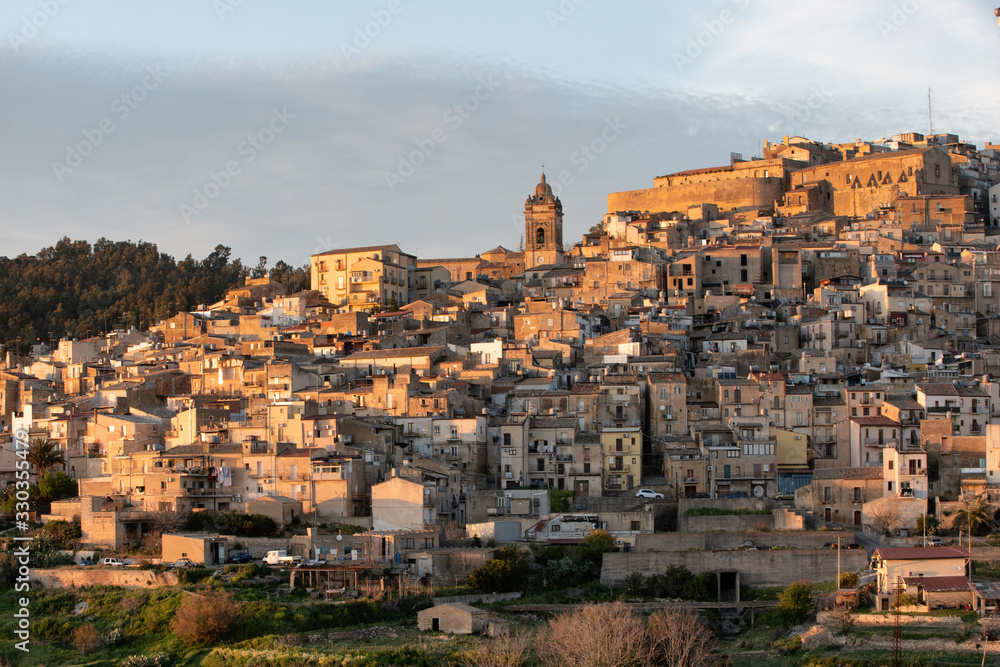 View of the town of Caltagirone in Sicily