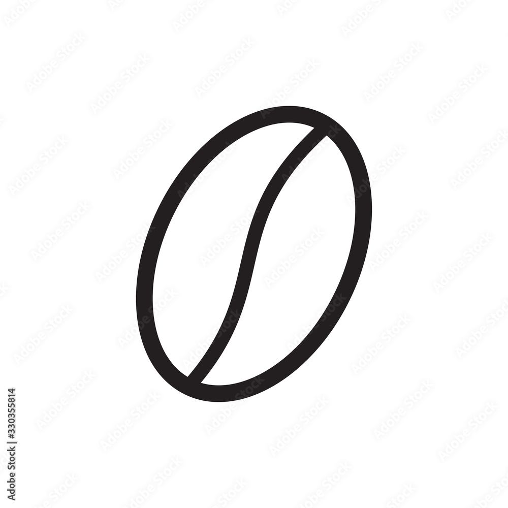 coffee bean icon in trendy flat design coffee bean icon in trendy flat design