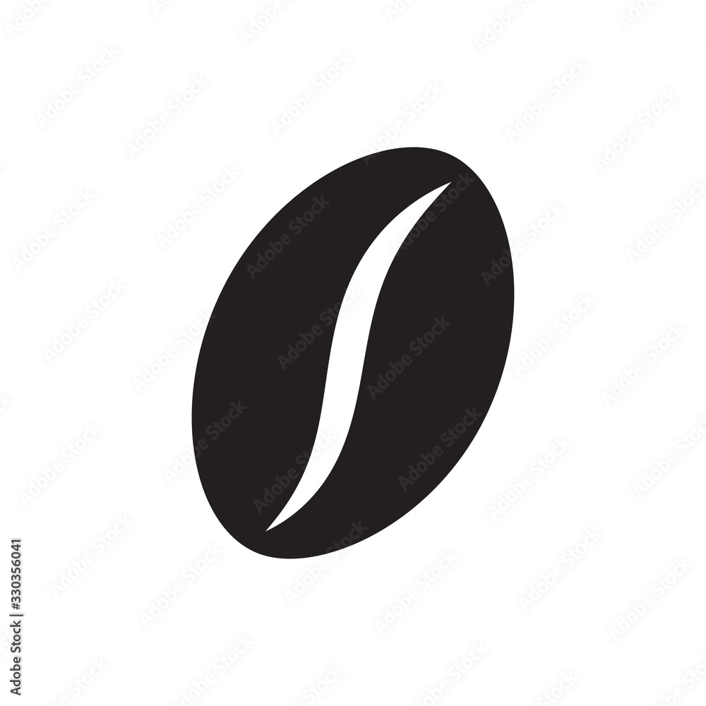 coffee bean icon in trendy flat design coffee bean icon in trendy flat design