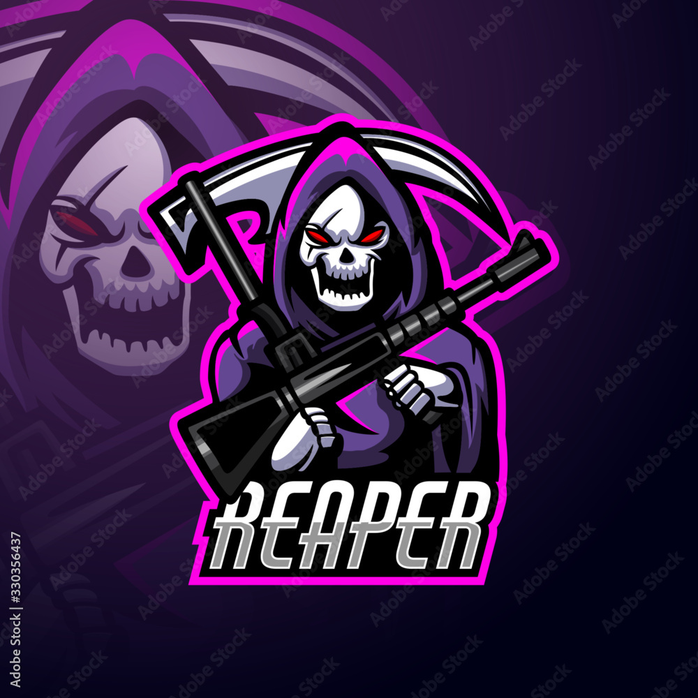 Reaper esport logo mascot design Reaper esport logo mascot design