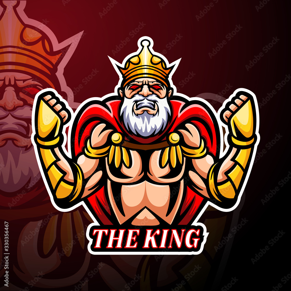 The King esport logo mascot design