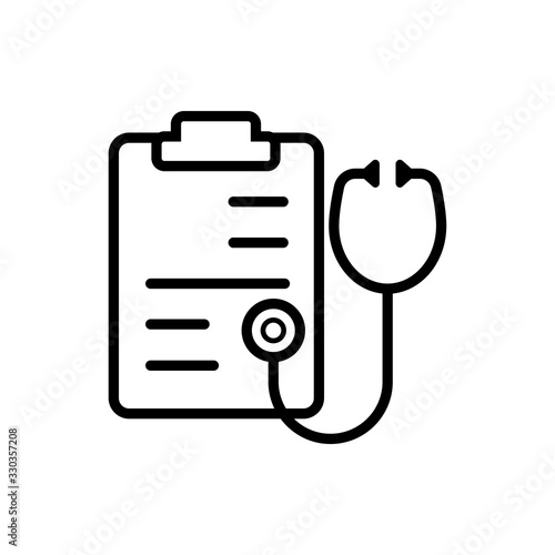 Hospital Insurance icon Line Vector Illustration.