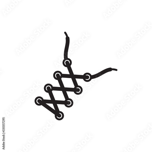 shoes lace icon in trendy flat design