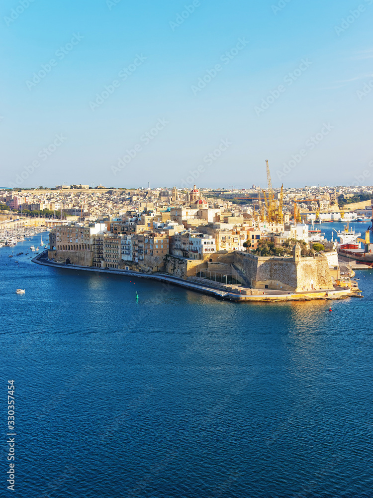 Senglea fort at Grand Harbor in Valletta Malta