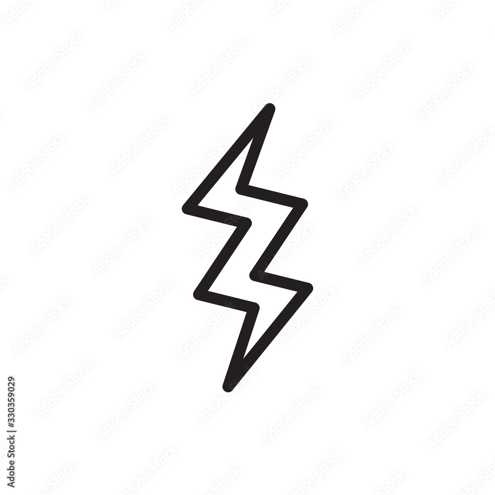 lightning bolt icon in trendy flat style lightning bolt icon in trendy flat style
