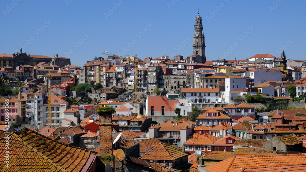 Porto city centre rooftops, Porto, Portugal