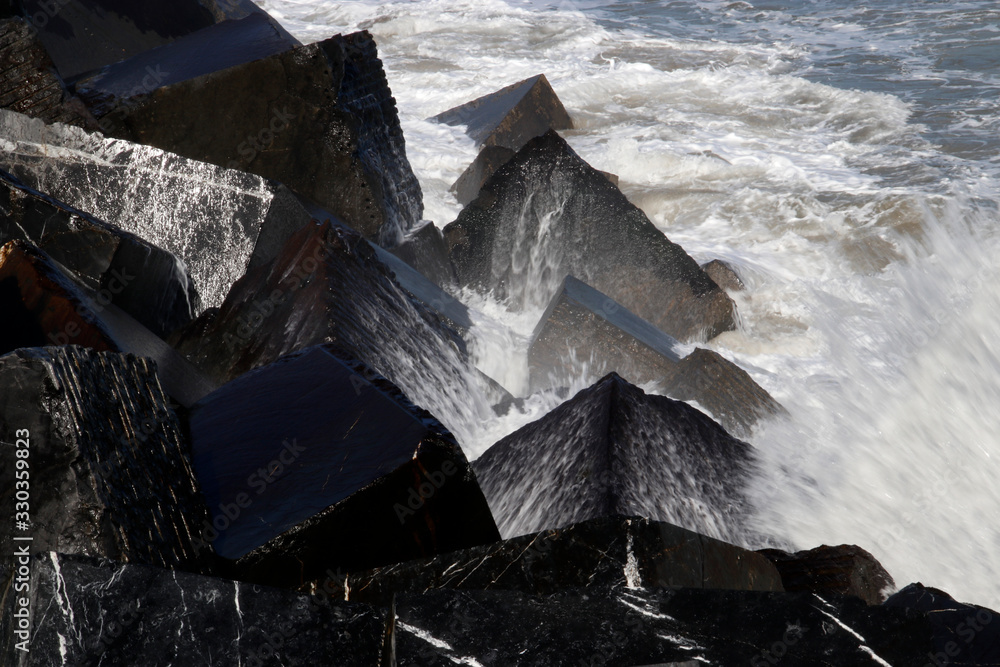 Fototapeta premium View of the shore in San Sebastian