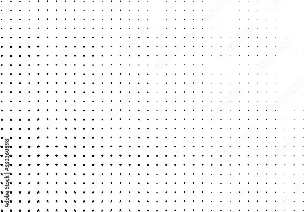 Abstract halftone dotted background. Monochrome pattern with stars. Vector modern futuristic texture for posters, sites, business cards, postcards, labels and stickers. Design mock-up layout. Abstract halftone dotted background. Monochrome pattern with stars. Vector modern futuristic texture for posters, sites, business cards, postcards, labels and stickers. Design mock-up layout.