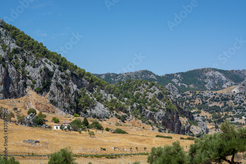 Summer in national park la Sierra de Grazalema, Andalusian white villages route in Spain