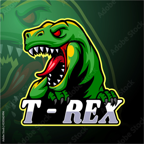 Dinosaur esport logo mascot design