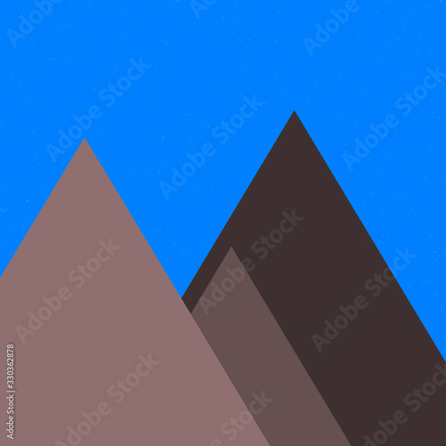 Mountains Panorame Abstract Random Placed Generative Art background illustration