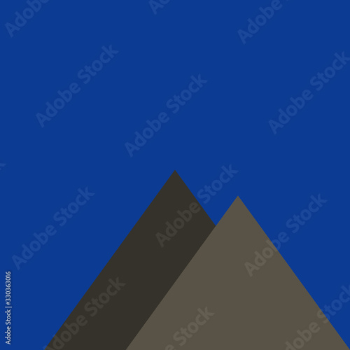 Mountains Panorame Abstract Random Placed Generative Art background illustration