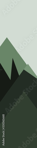 Mountains Panorame Abstract Random Placed Generative Art background illustration