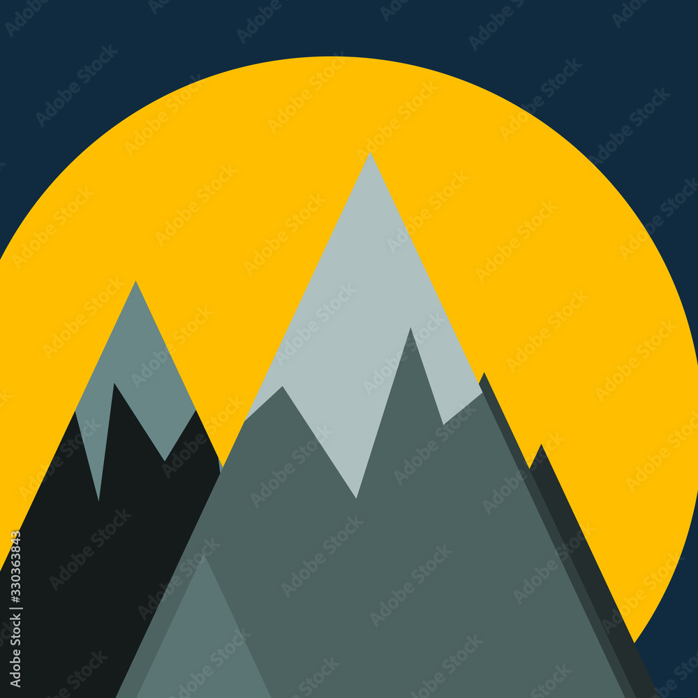 Mountains Panorame Abstract Random Placed Generative Art background illustration Mountains Panorame Abstract Random Placed Generative Art background illustration