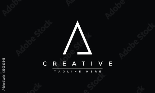 Unique modern minimalist creative letter A logo design. Vector icon template.