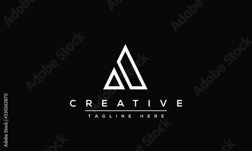 Unique modern minimalist creative letter A logo design. Vector icon template.