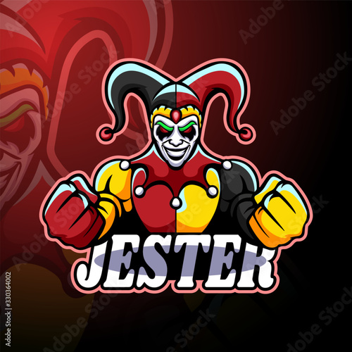 Jester esport logo mascot design