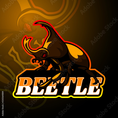 Beetle esport logo mascot design