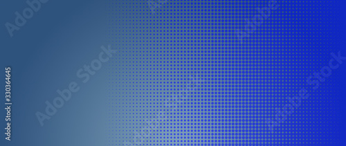 Blue halftone banner illustration. Blue abstract texture