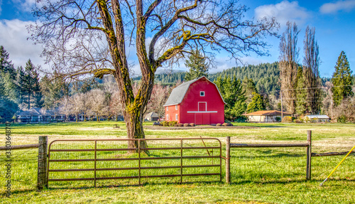 Old Red Barn in Oregon