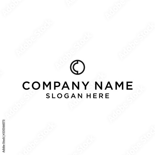oc logo icon design vector