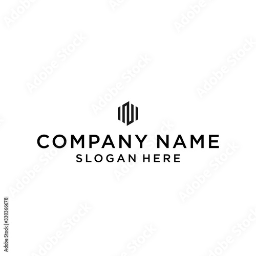 nm logo icon design vector