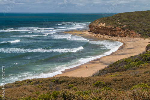 Scenic view of Bells Beach  Australia from the clifftop